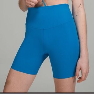 Lululemon Base Pace High-Rise Ribbed Short 6" size 12 NWT POOLSIDE BLUE